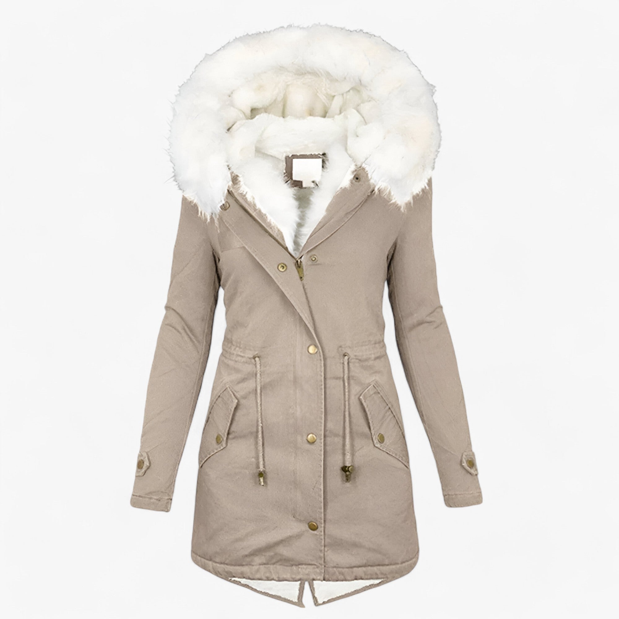 Luxe Winterjas voor Dames – Elegante Jas met Grote Capuchon