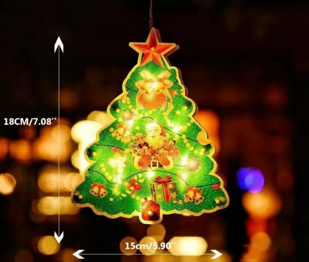 Hangende LED Kerst Raamdecoratie – Verlichte Figuren