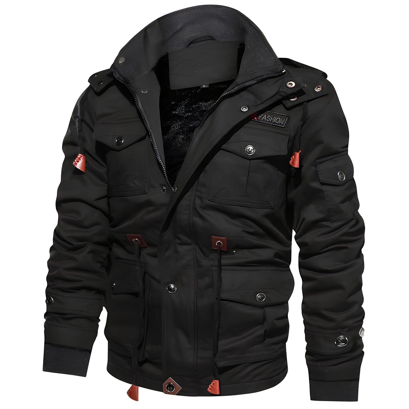 Waterdichte Winterjas Heren – Outdoor Jas met Fleece Capuchon & Zakken