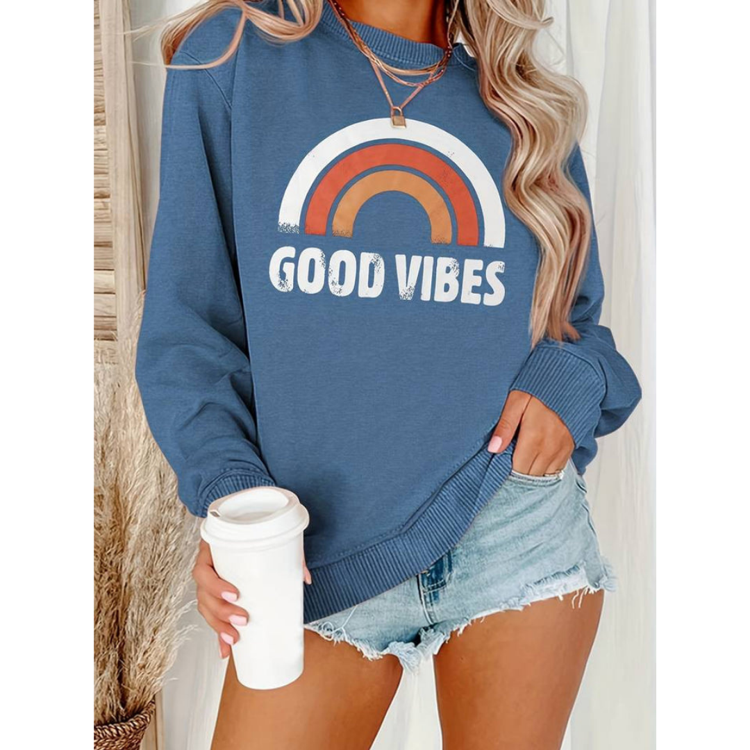 Dames Good Vibes Sweater – Comfortabele Casual Trui