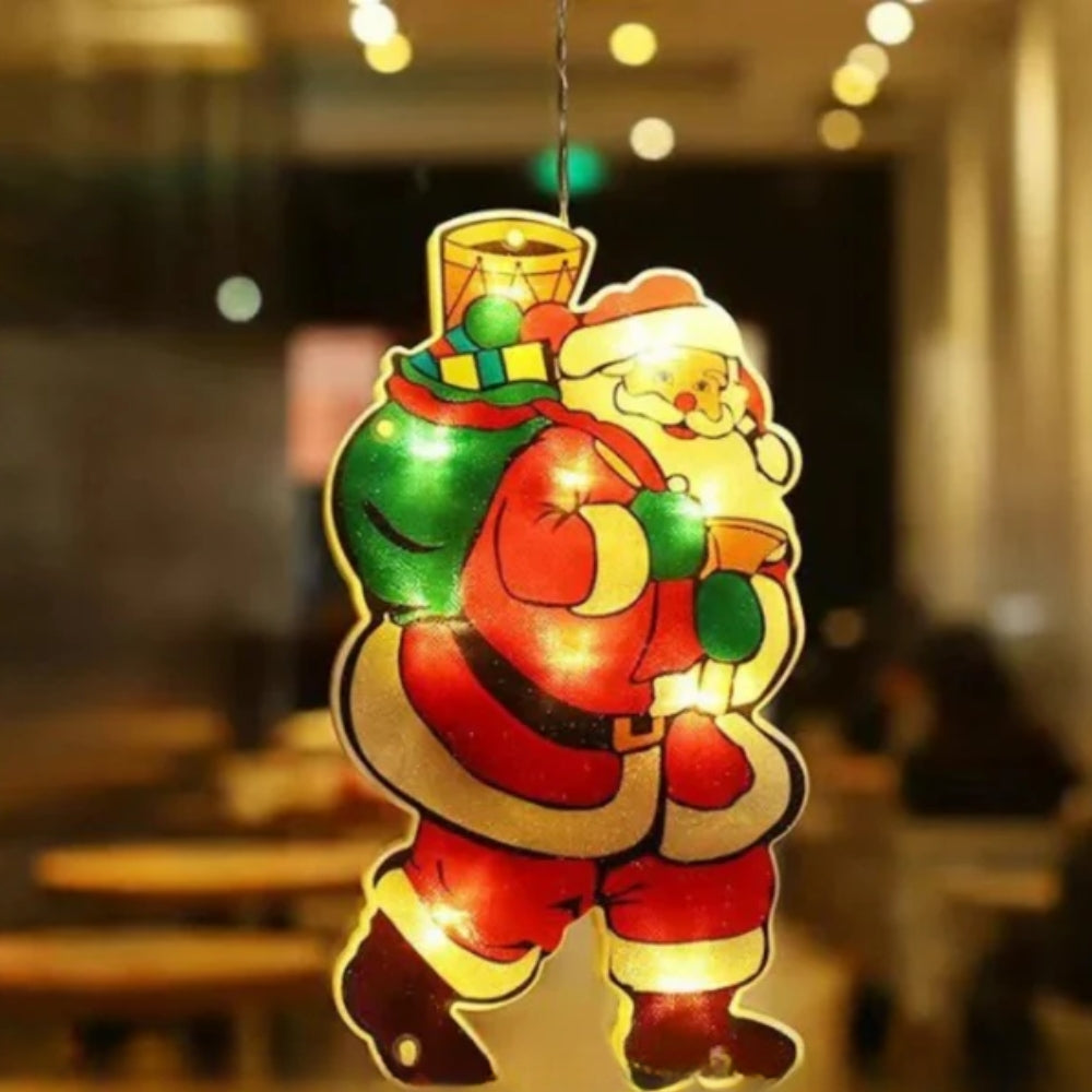 Kerst Raamverlichting met LED – Zelfklevende Decoratie Stickers