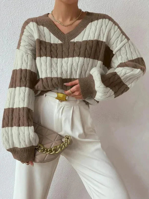 Dames Off-Shoulder Gebreide Trui - Zacht, Elegant, Meerdere Kleuren