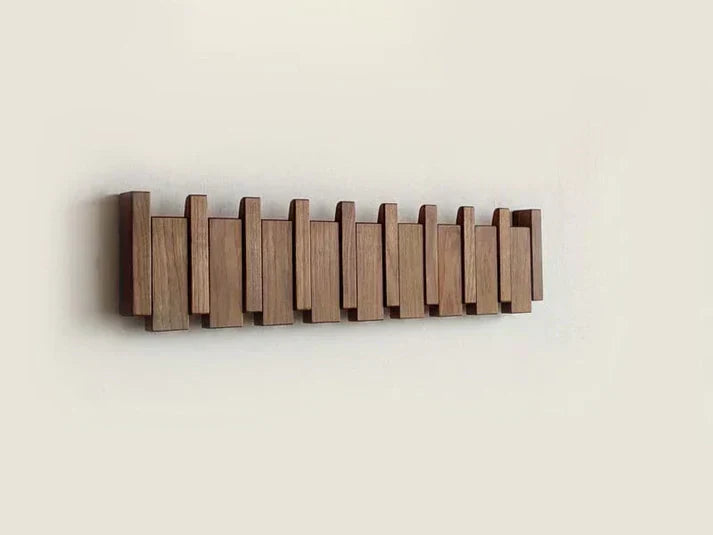 PianoWood Kapstok – Stijlvolle en Ruimtebesparende Houten Kapstok voor Jassen en Accessoires-mezamstore.nl