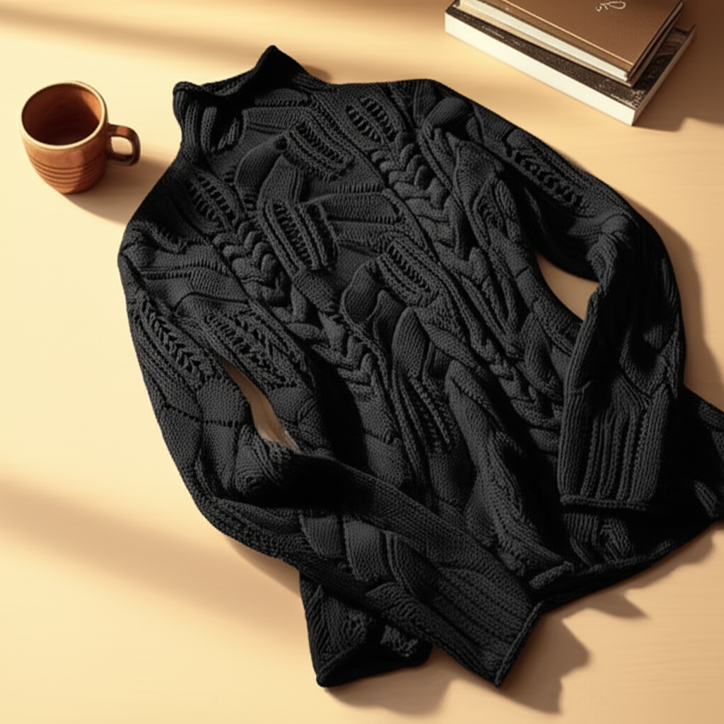 Dames Coltrui met Structuur – Stijlvolle Gebreide Wintertrui