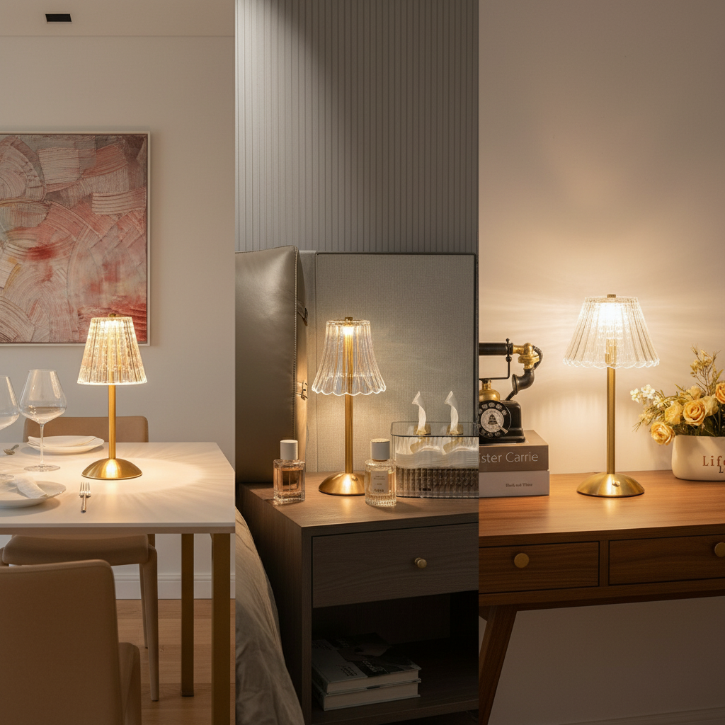 RadiantGlow Draadloze Tafellamp – Oplaadbaar LED met Touch Control