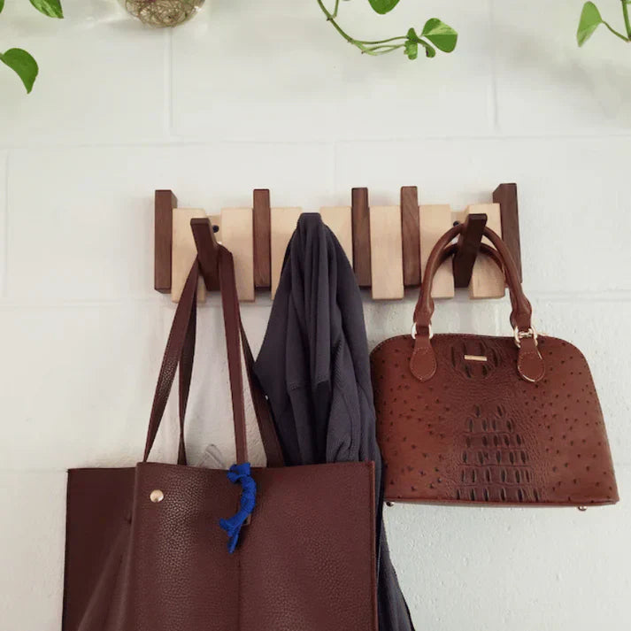 PianoWood Kapstok – Stijlvolle en Ruimtebesparende Houten Kapstok voor Jassen en Accessoires-mezamstore.nl