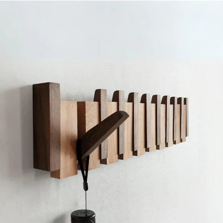 PianoWood Kapstok – Stijlvolle en Ruimtebesparende Houten Kapstok voor Jassen en Accessoires-mezamstore.nl