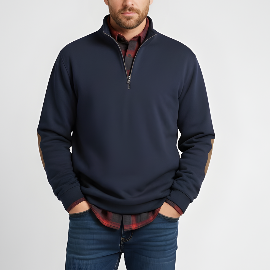 Heren Trui met Halve Rits Casual en Comfortabel