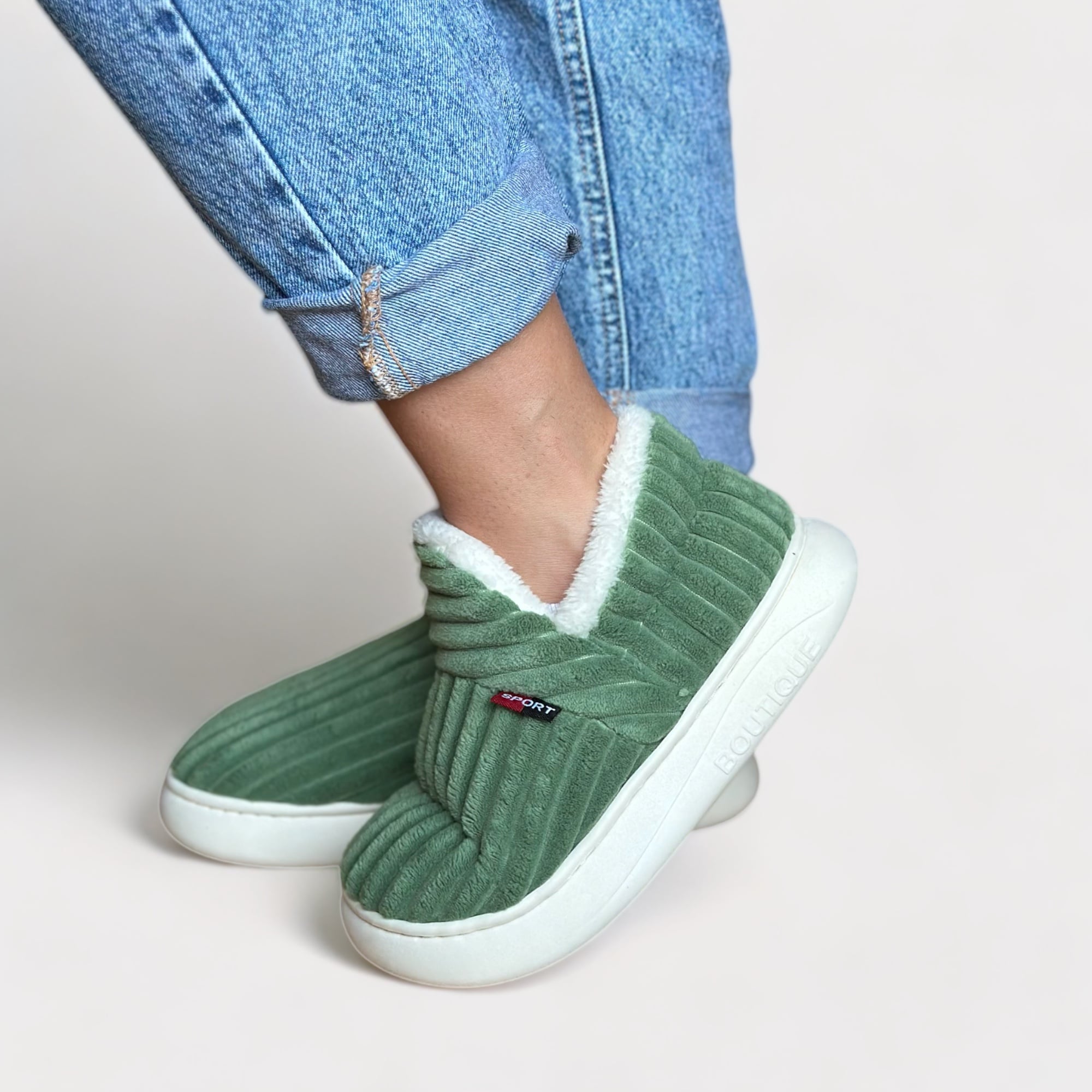 Fleece Dames Pantoffels met Warme Voering en Anti-Slip