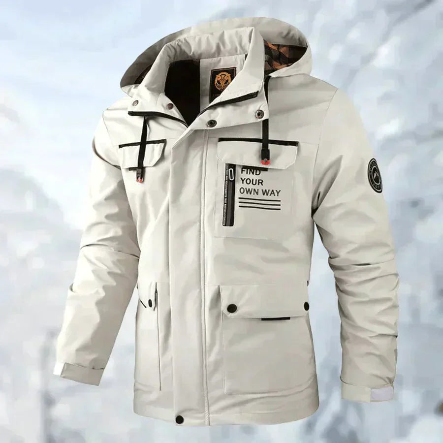Heren Winter Parka – Warme Jas met Capuchon en Meerdere Zakken