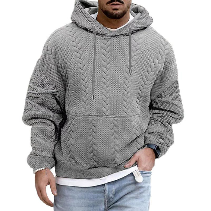 Gebreide herenhoodie – Comfortabele trui met modern patroon