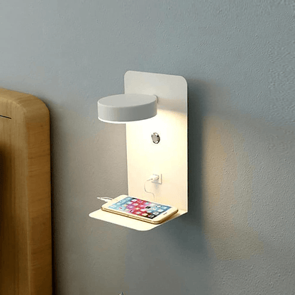 Nachtlamp met USB Oplaadstation en Plankje
