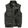 Duurzame vintage heren bodywarmer met meerdere zakken