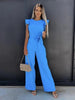 Jumpsuit met Speelse Ruches en Elegante Snit