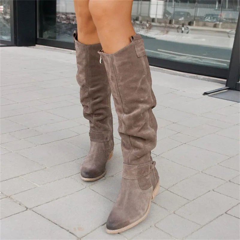 Dames Hoge Knie Laarzen – Elegante Lange Fashion Boots
