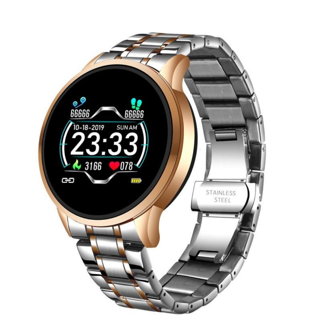 Klassieke Smartwatch met Hartslagmeter, Stappenteller, IP67, iOS/Android, Bluetooth