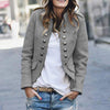 Getailleerde Damesblazer met Decoratieve Knoopsluiting – Stijlvol voor Casual en Kantoor