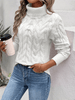 Kabelgebreide Turtleneck Trui voor Dames - Warme Winter Sweater