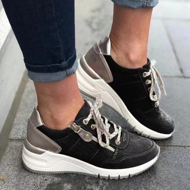 Dames Winter Wandelschoenen – Warme Comfortschoenen met Platformzool & Antislip