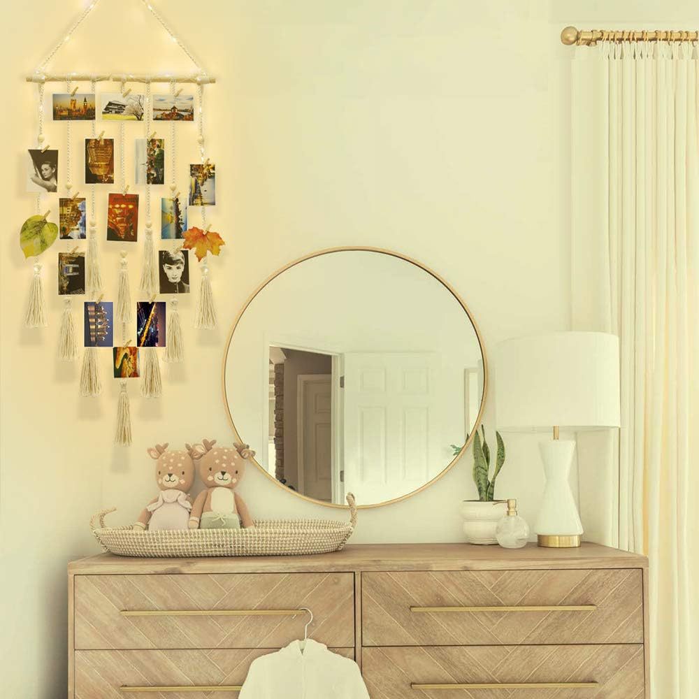 Boho Fotowand met LED-verlichting en Fernbedienung-mezamstore.nl