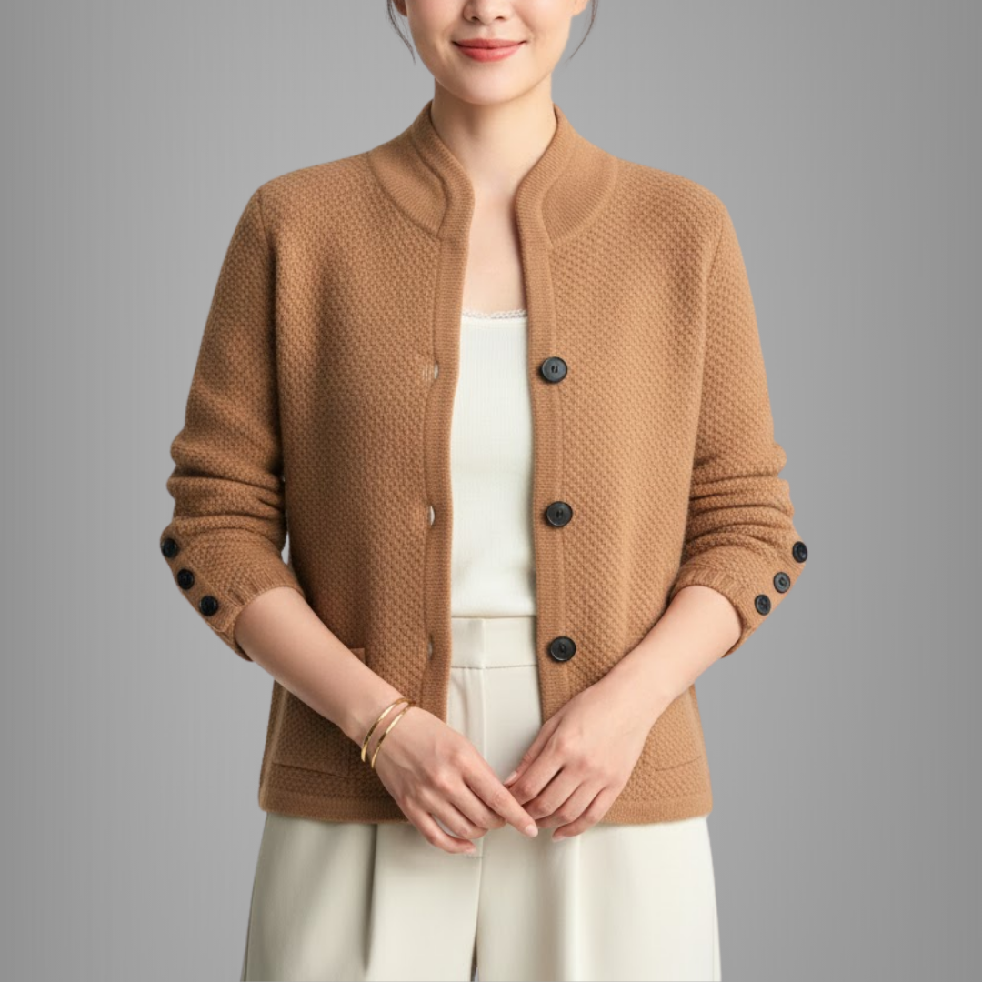Dames Cardigan met Knopen – Elegant & Comfort Fit