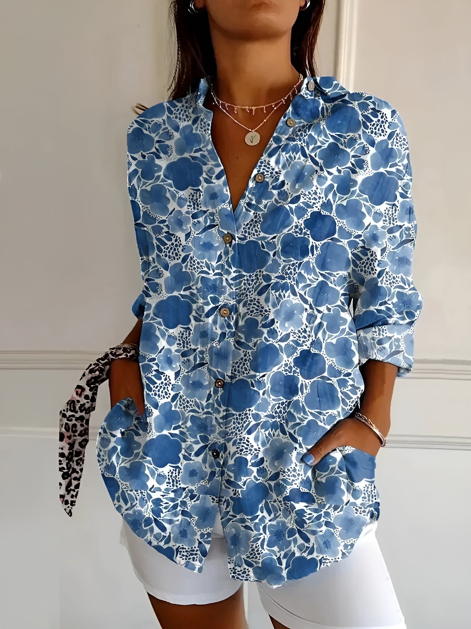 Stijlvolle Damesblouse Button-Down | Langarmig en Comfortabel