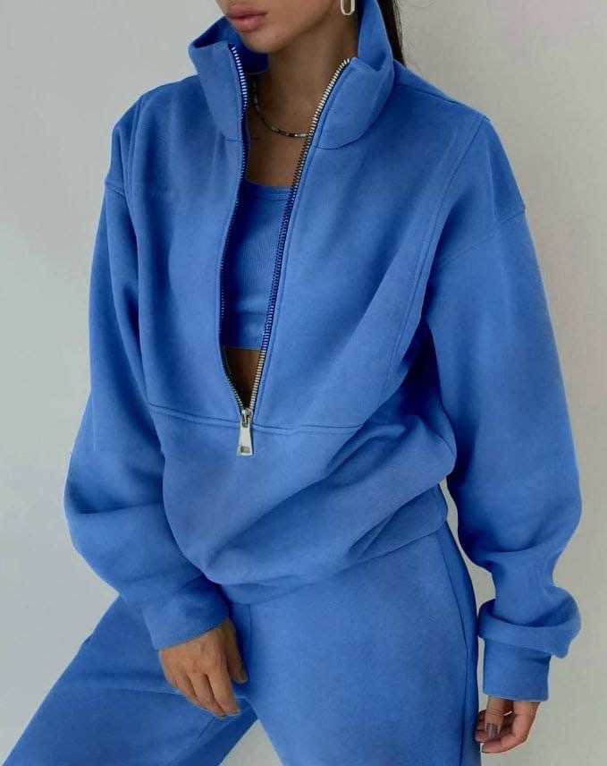 Comfortabel en Warm Lounge Set met Fleece Binnenkant