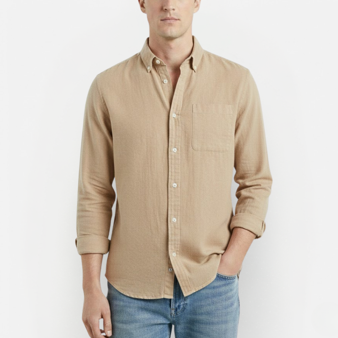 Heren Vintage Overhemd Lange Mouw – Casual & Elegant