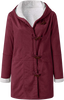 Dames winterjas – Warme sherpa jas met capuchon en toggle-sluiting