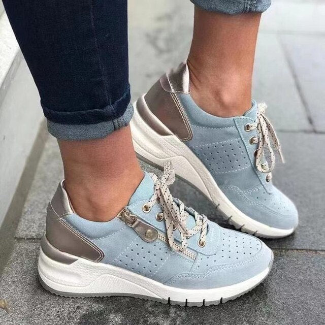Dames Winter Wandelschoenen – Warme Comfortschoenen met Platformzool & Antislip