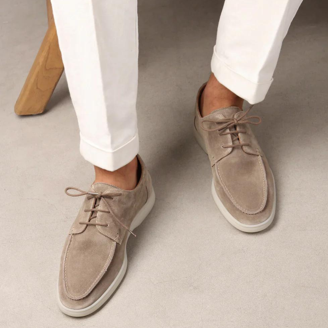 Luxe Leren Loafers voor Heren met Vetersluiting - Tijdloos en Elegant Design