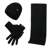 Gebreide winterset met muts, sjaal en handschoenen