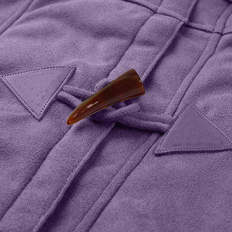 Dames winterjas – Warme sherpa jas met capuchon en toggle-sluiting