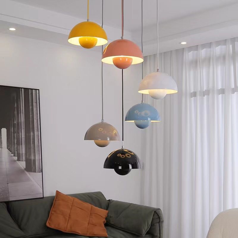 Moderne Halfronde Hanglamp – Kleurrijke Designlamp voor Woonkamer & Eetkamer