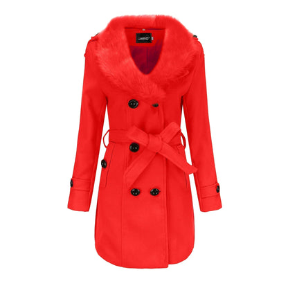 VelvetWarm - Warme Wollen Wintermantel voor Dames-mezamstore.nl