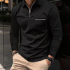 Poloshirt Heren Lange Mouwen met Rits - Stijlvol en Comfortabel