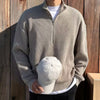 Klassieke Pullover met Plissé-Textuur voor Mannen-mezamstore.nl