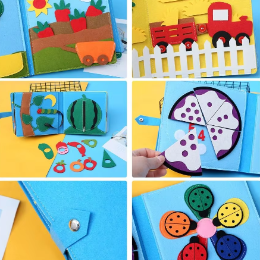 Boerderij Quiet Book voor Kinderen – Interactief Educatief Speelboek