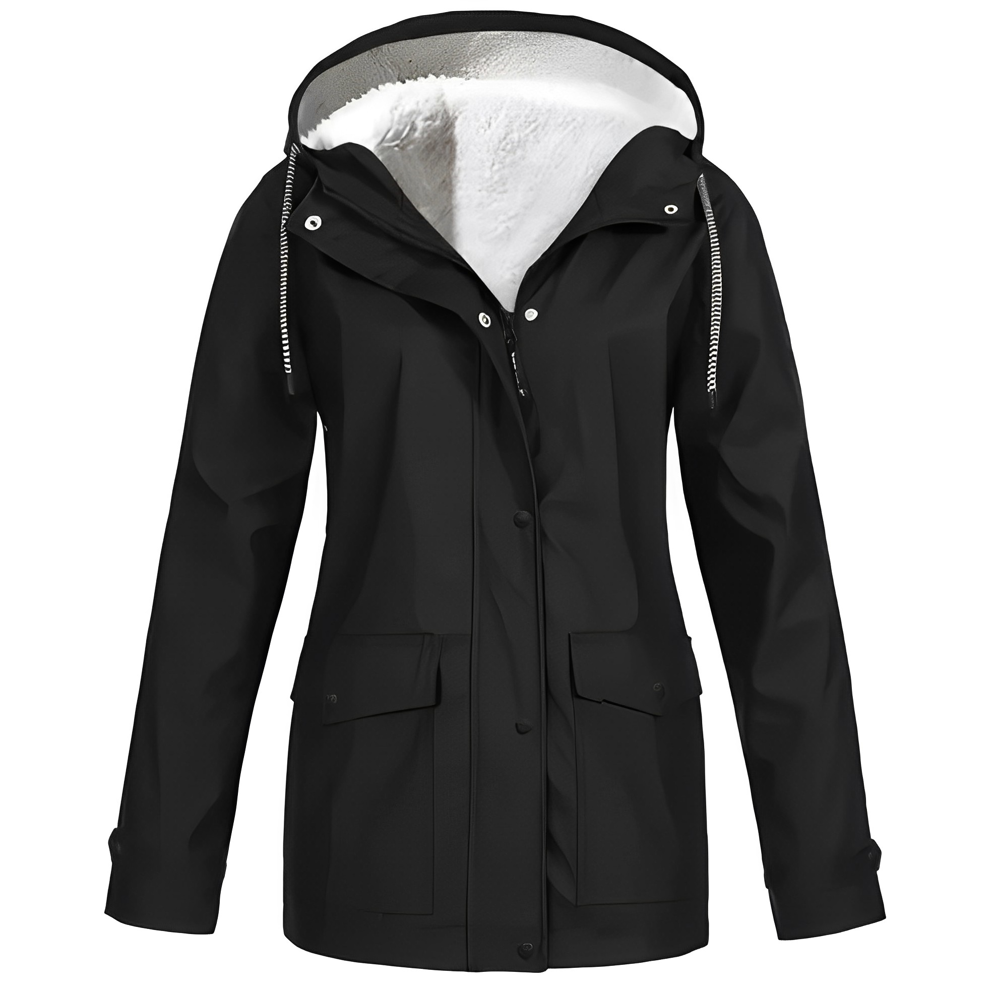 Fleece Gevoerde Regenjas voor Winterweer