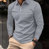 Poloshirt Heren Lange Mouwen met Rits - Stijlvol en Comfortabel