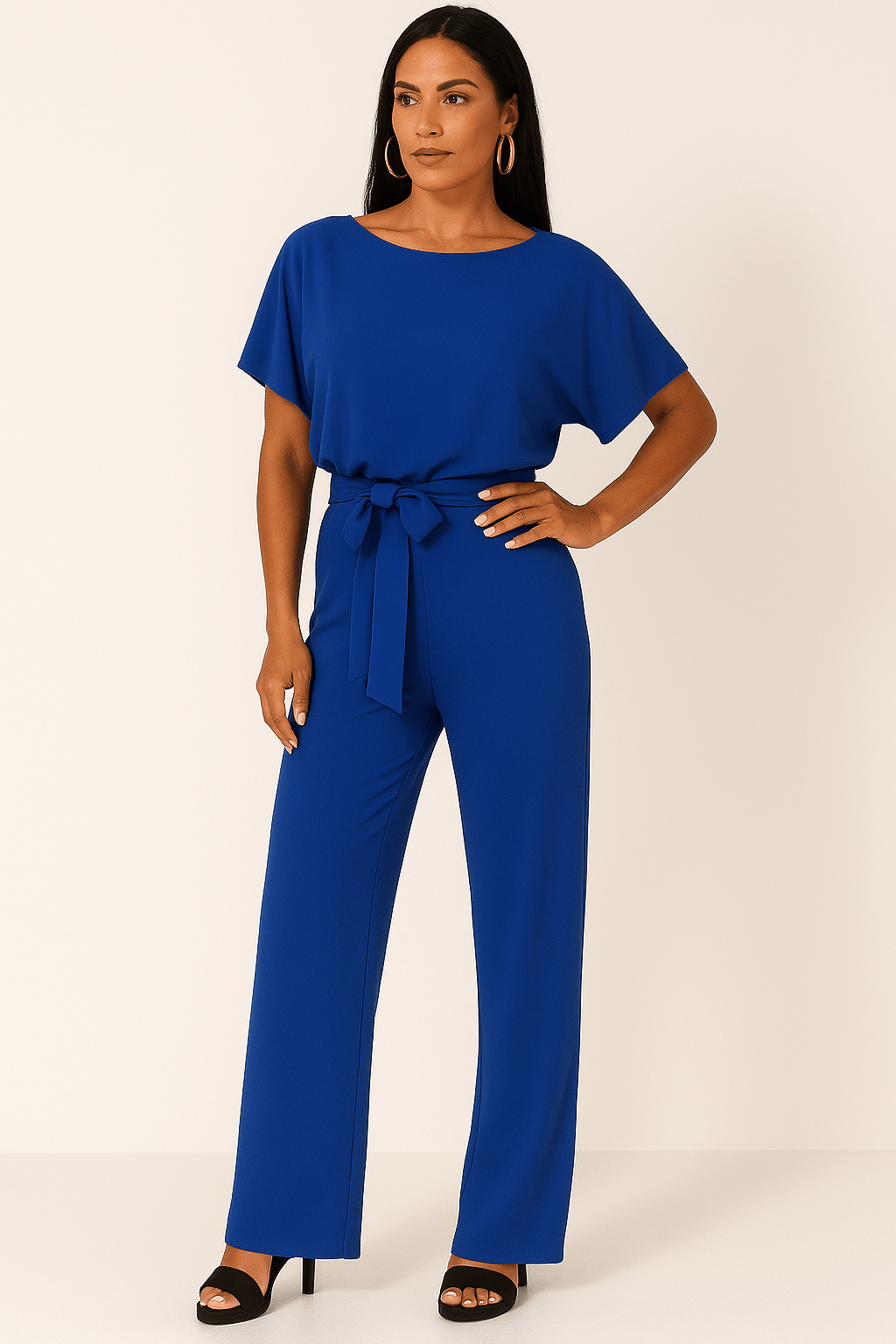 Jumpsuit met Verstelbare Tailleband en Elegante Pasvorm
