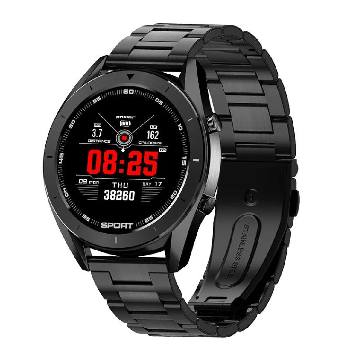 Klassieke Smartwatch met Hartslagmeter, Stappenteller, IP67, iOS/Android, Bluetooth