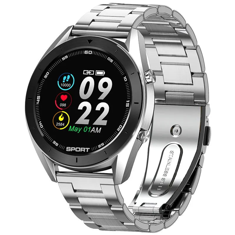 Klassieke Smartwatch met Hartslagmeter, Stappenteller, IP67, iOS/Android, Bluetooth