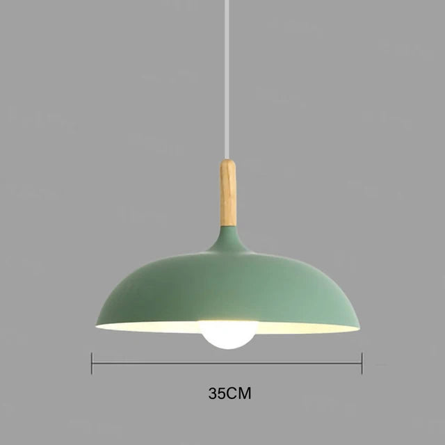 Moderne Scandinavische Eikenhouten LED Plafondlamp