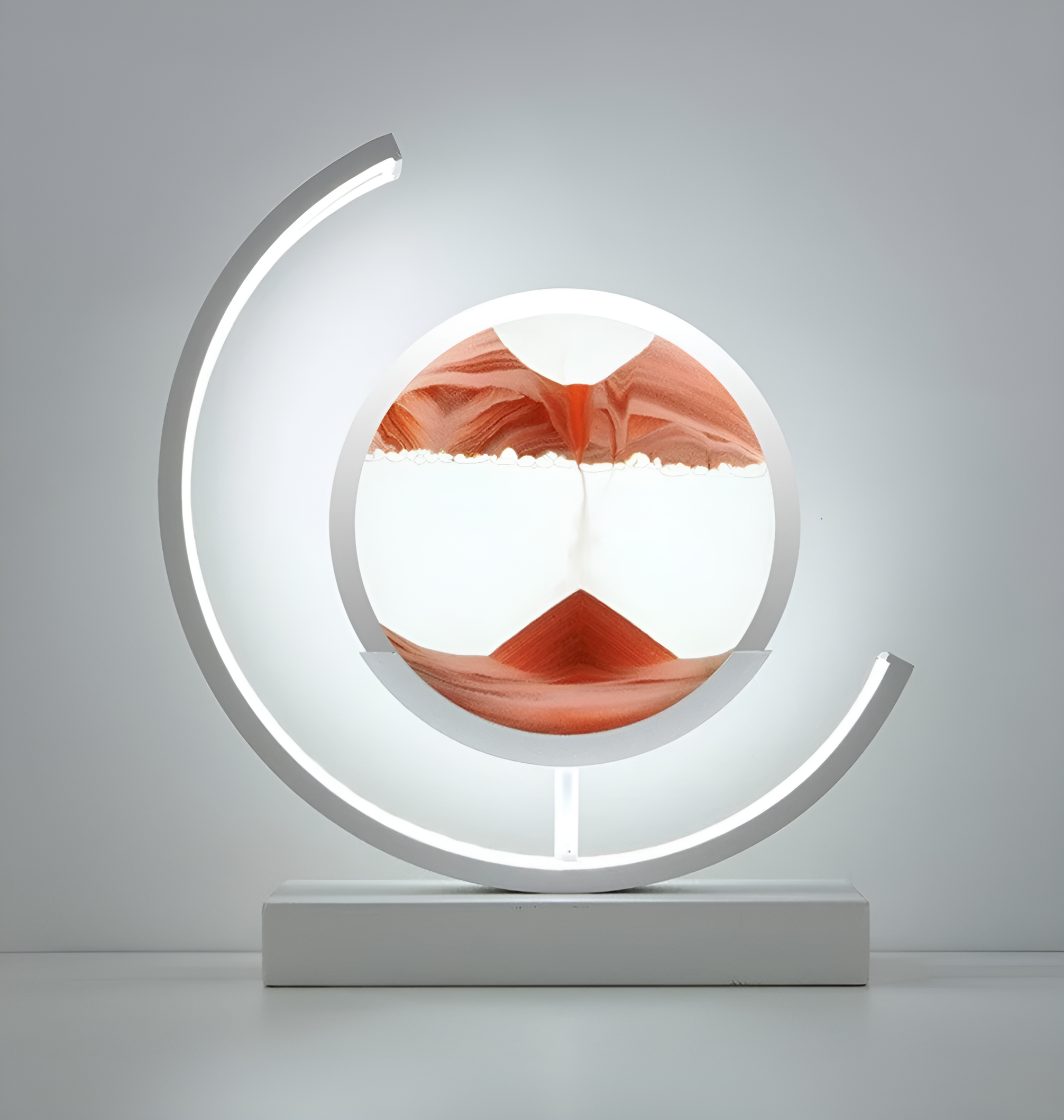 Zandkunst tafellamp – Decoratieve lamp met bewegend zanddesign
