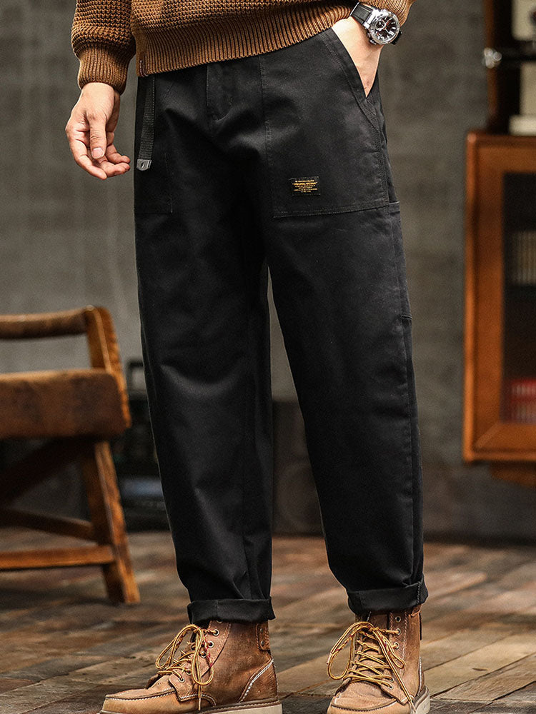 Heren Cargo Broek met Relaxte Pasvorm & Functionele Zakken