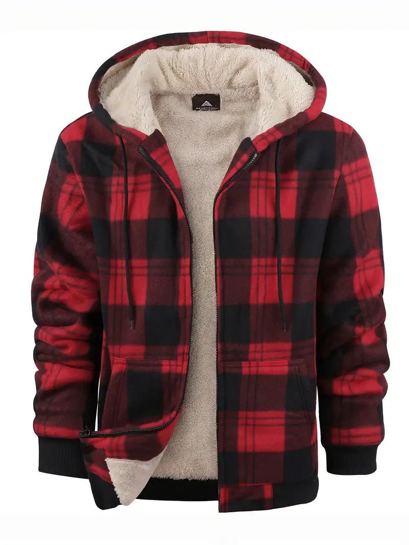 PolarFleece - Heren Winterjas met Warme Fleece Voering-mezamstore.nl