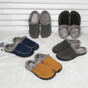 Warme heren pantoffels met pluche voering en antislip zool