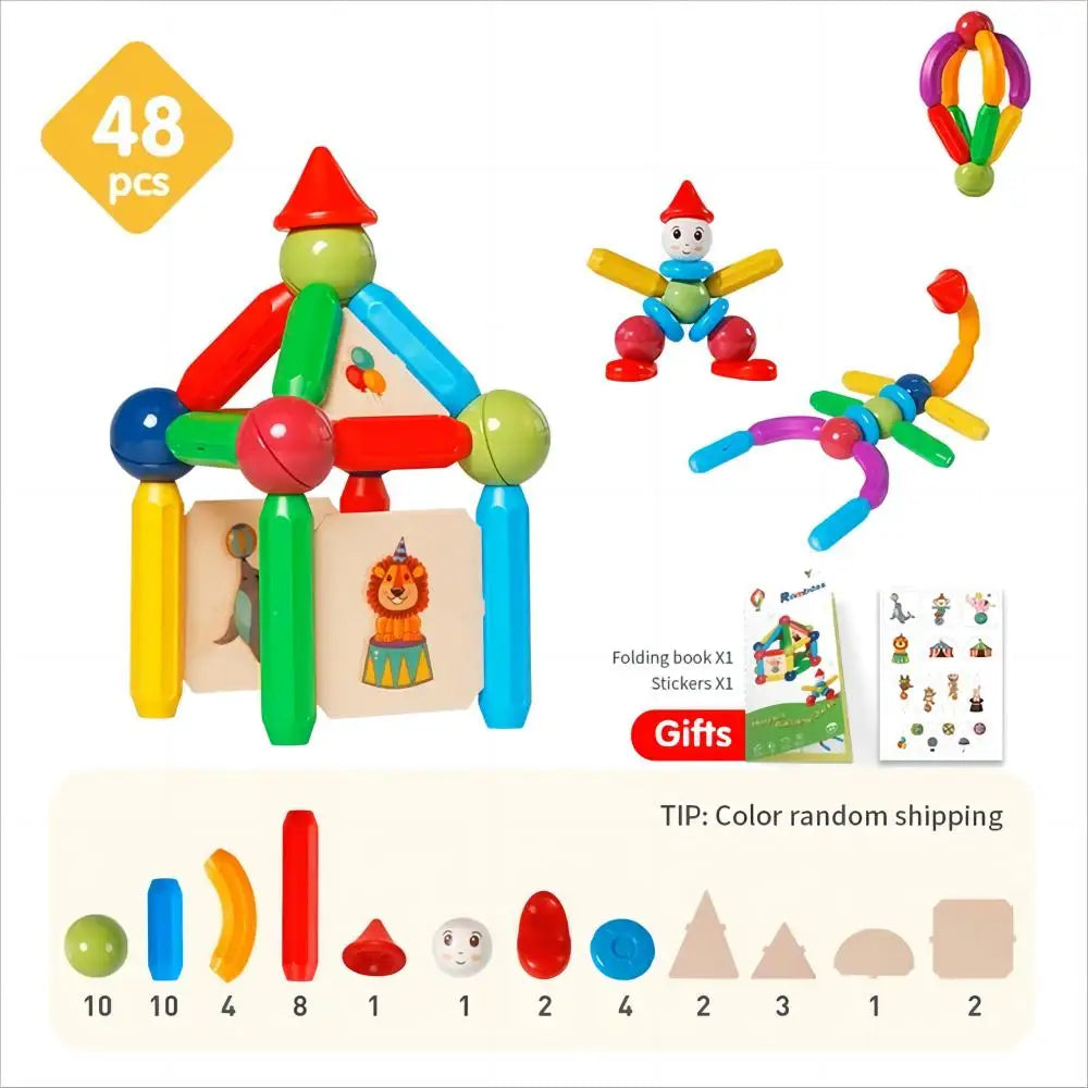 Magnetisch Bouwen Set - 10-delig Educatief Speelgoed voor Creatieve Kinderen, Perfect Cadeau voor Jongens en Meisjes-mezamstore.nl
