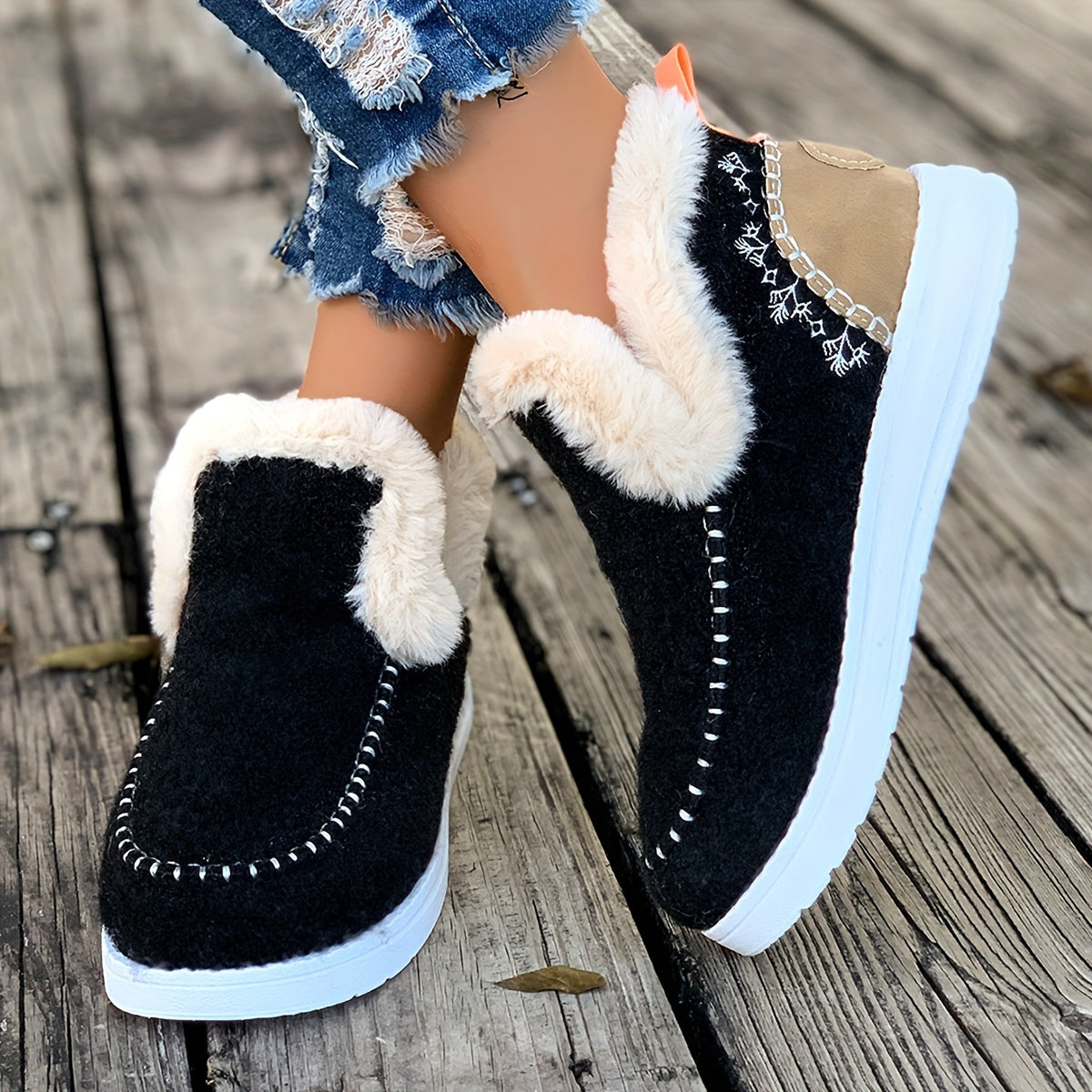 Warme Damespantoffels met Antislip en Pluche Voering